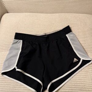 Adidas Women's Athletic Shorts Black with White Trim